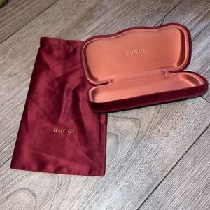 GUCCI SUNGLASSES CASE & DUSTBAG